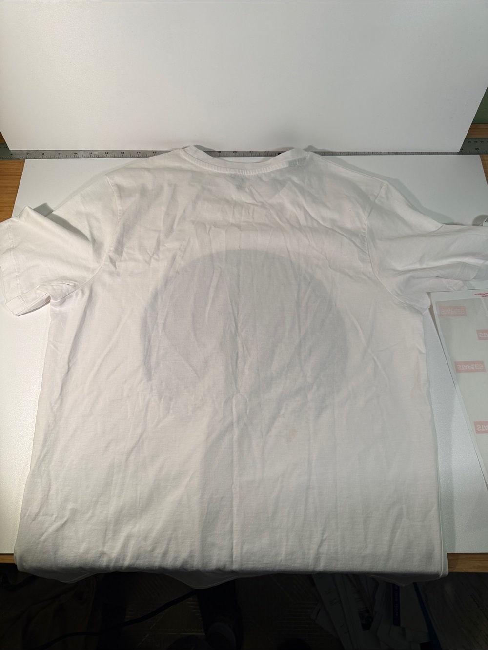 Selected Homme, White Graphic Dot Circle Cotton T-Shirt - Picture 8 of 9